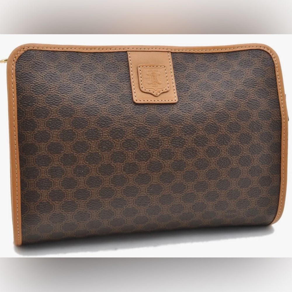 Authentic Celine Macadam Clutch / Toiletry Bag/ Pouch